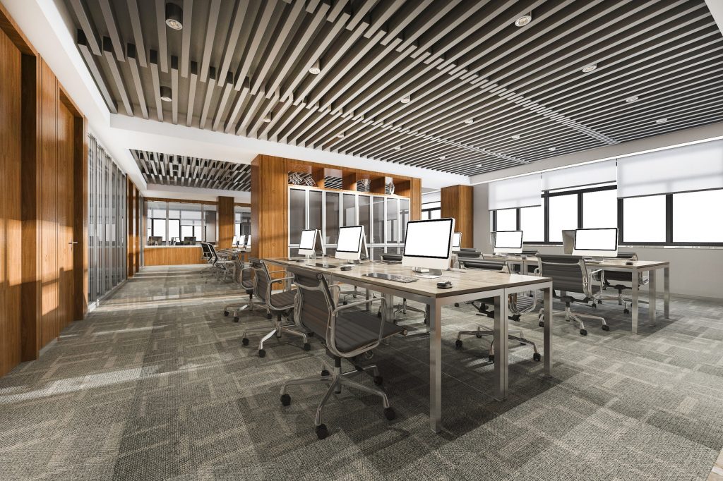 3d rendering business meeting room on office building